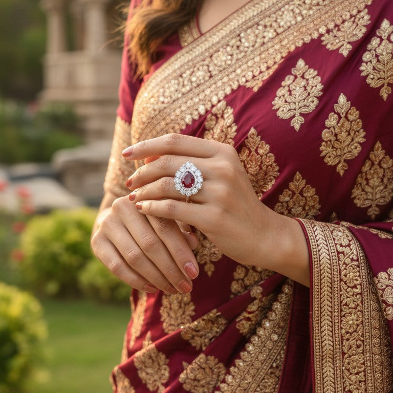 Ruby Teardrop Royale Ring