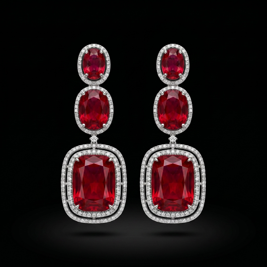 Crimson Elegance Jewelry Set