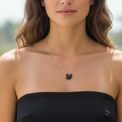 Swan Noir Necklace
