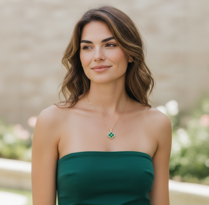 Emerald Clover Necklace