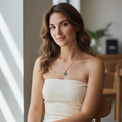 Emerald Clover Necklace