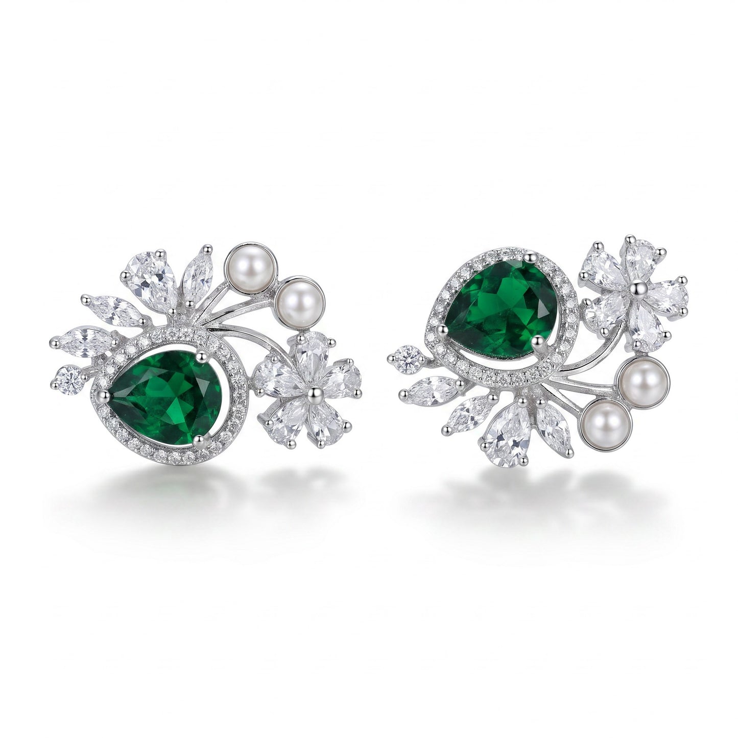 Emerald Blossom Earrings