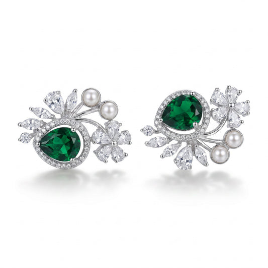 Emerald Blossom Earrings