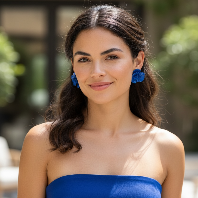 Sapphire Bloom Earrings
