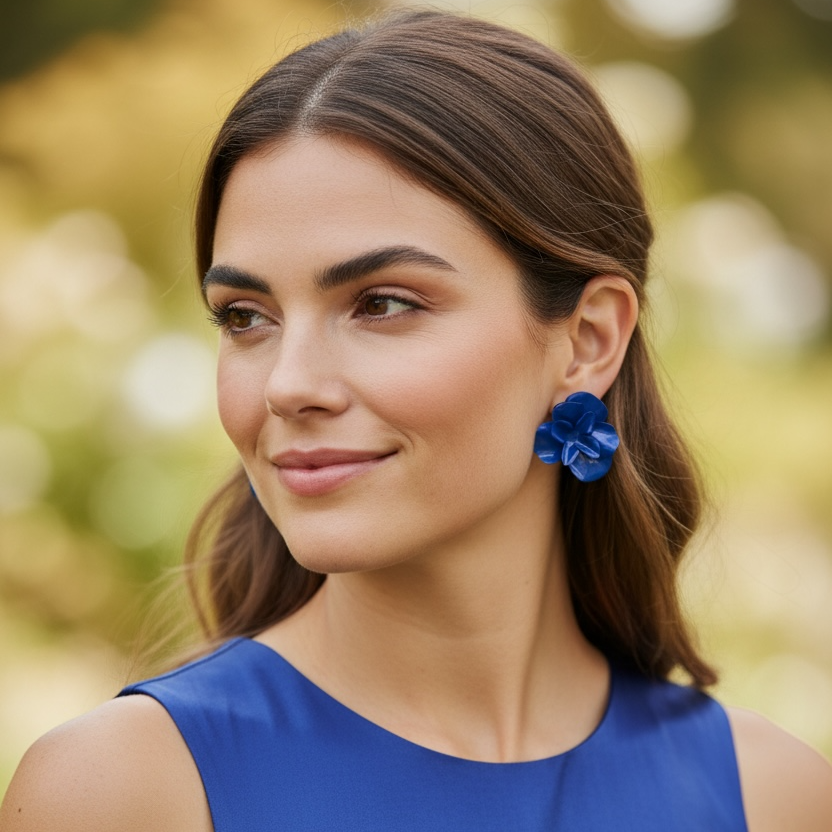 Sapphire Bloom Earrings