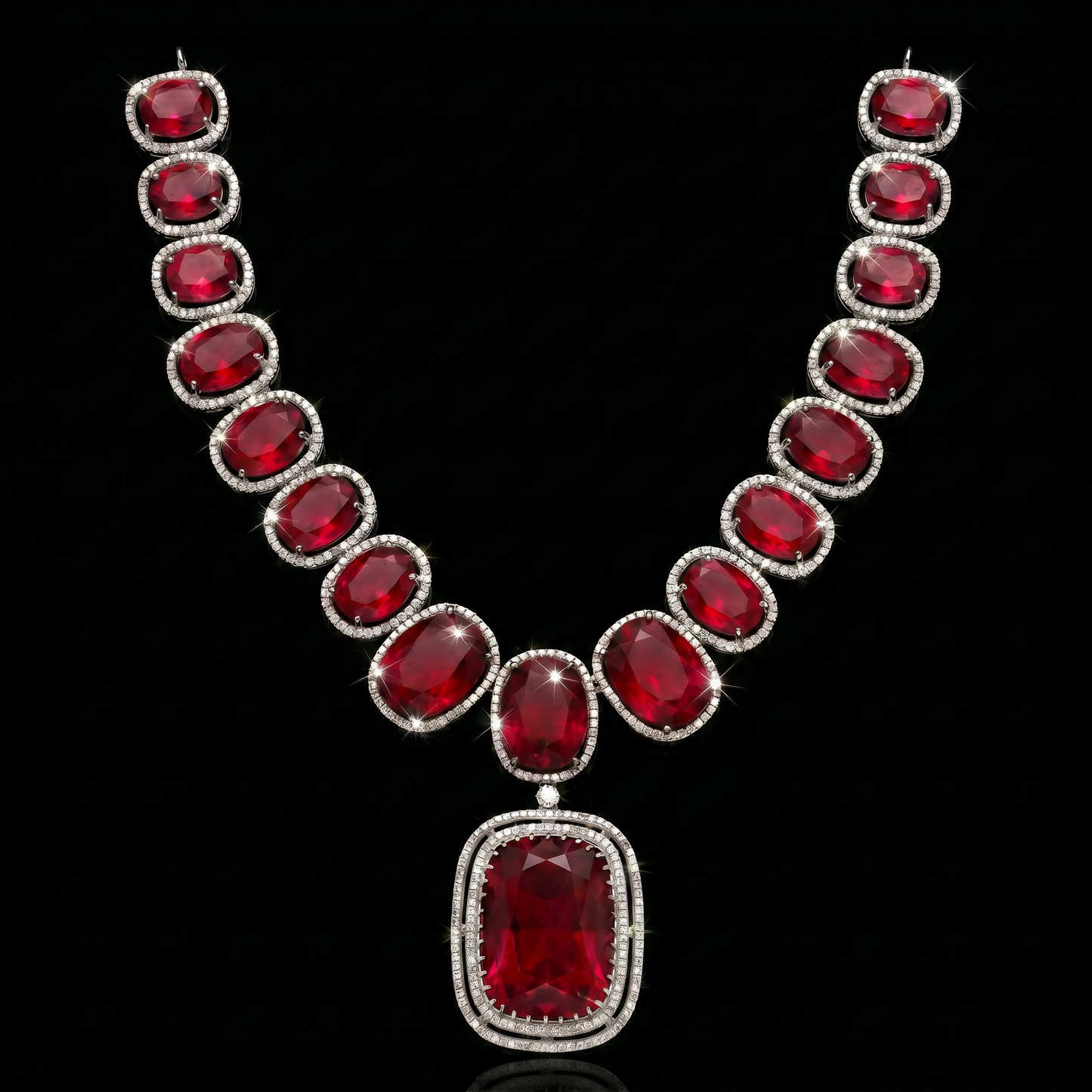 Crimson Elegance Jewelry Set