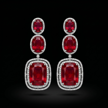 Crimson Elegance Jewelry Set