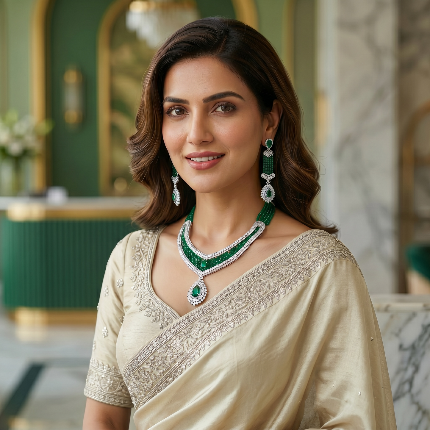 Emerald Royale Necklace Set