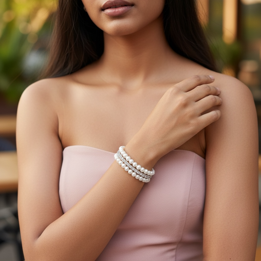 Trinity Pearl Bracelet
