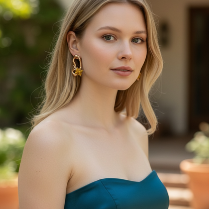 Amber Flutter Earrings