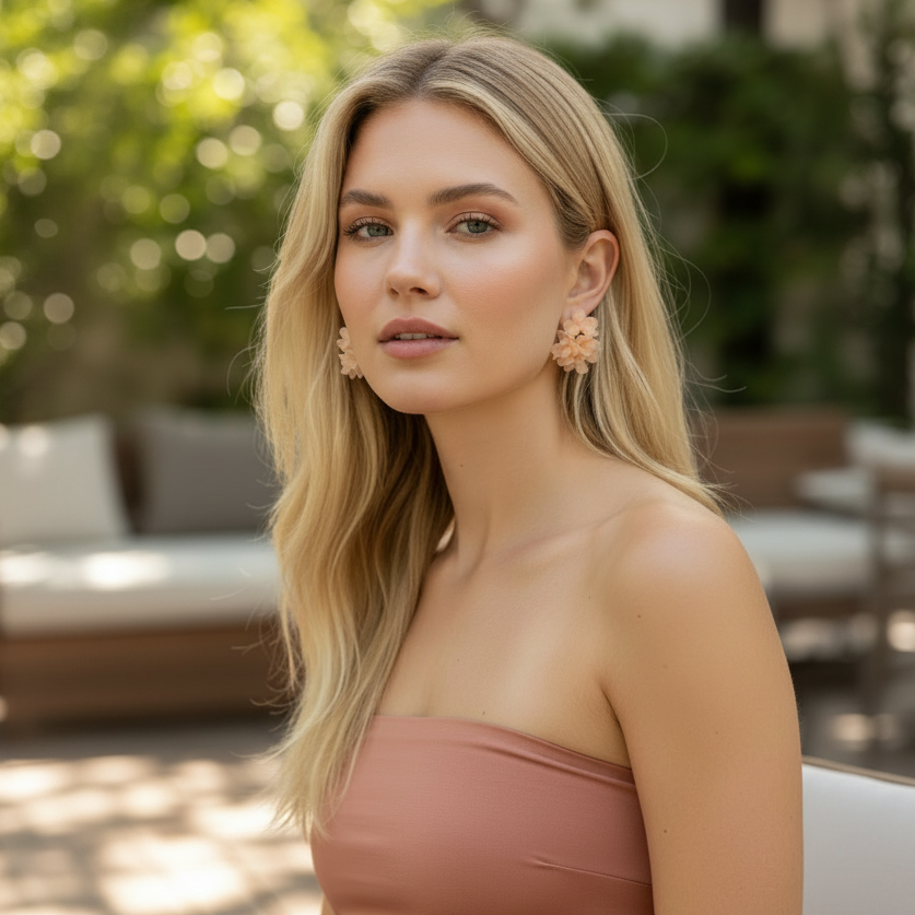 Blush Petal Earrings