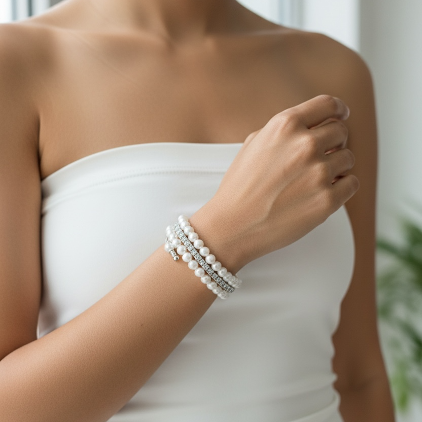Trinity Pearl Bracelet
