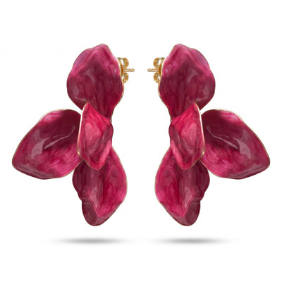 Pink Camellia Earrings
