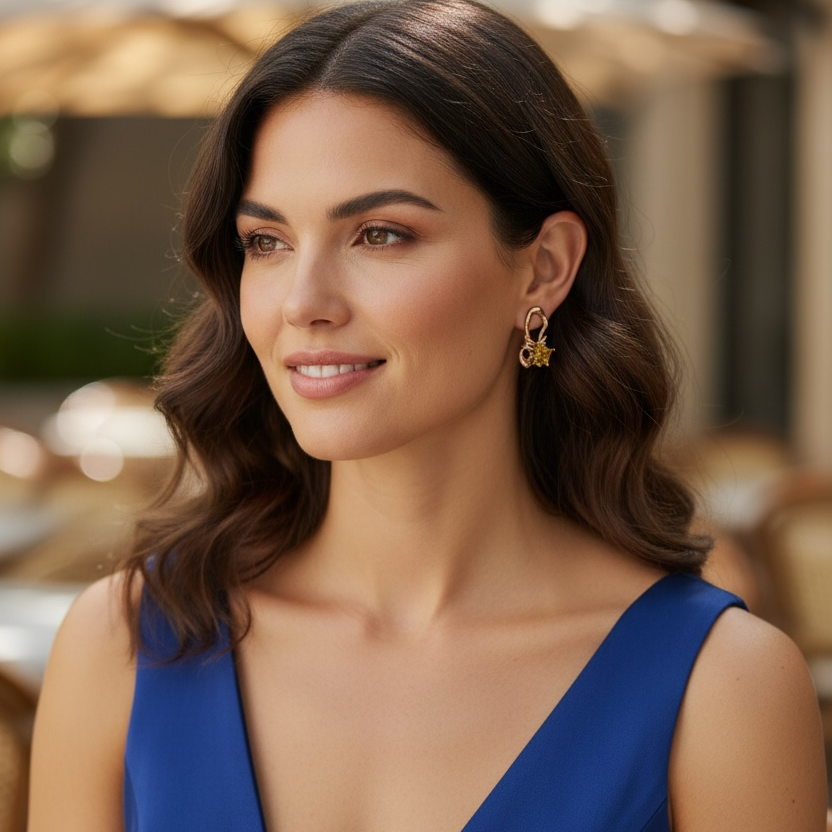 Amber Flutter Earrings
