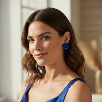 Sapphire Bloom Earrings