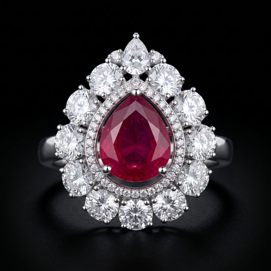 Ruby Teardrop Royale Ring